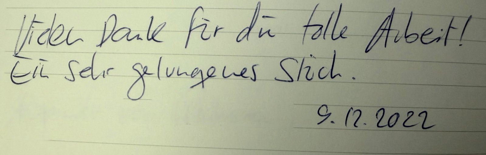 Gästebucheintrag 1