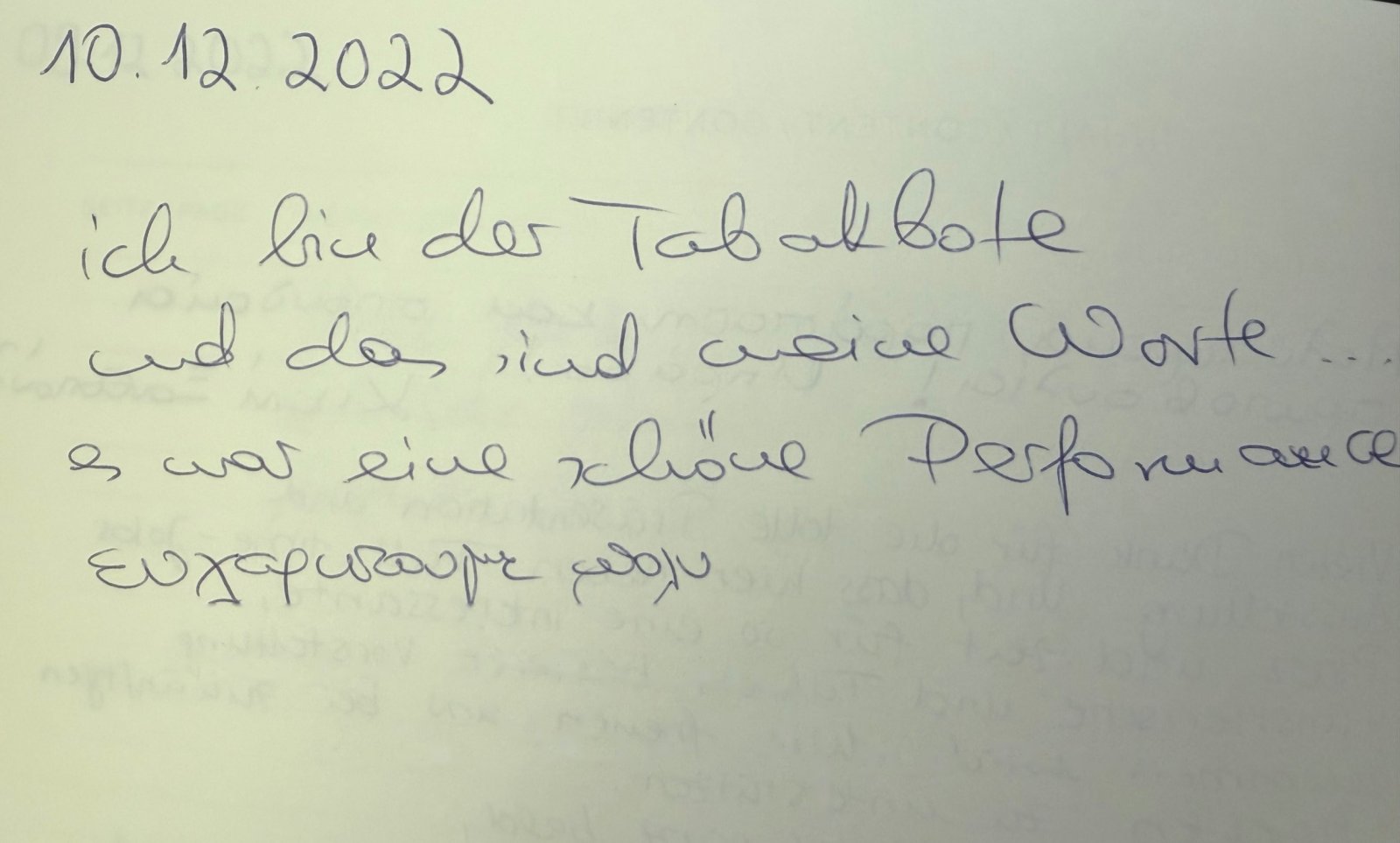 Gästebucheintrag 2